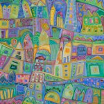 La ville bleue 80x100cm