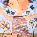 Les papillons 100x80cm